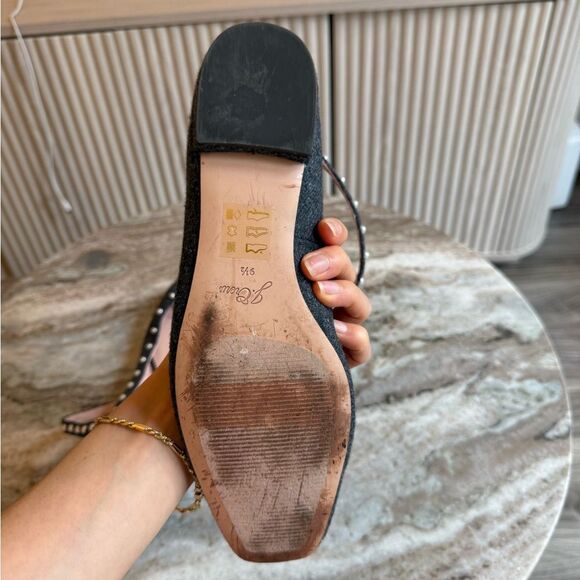 J. Crew Poppy ankle-strap ballet flats in embellished wool pearl size 9.5 - Picture 8 of 15